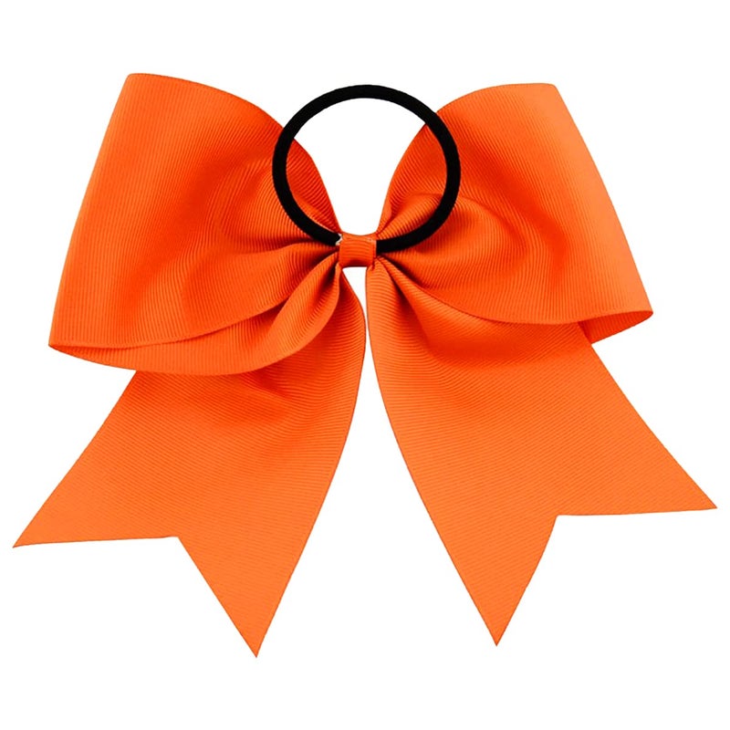 WillingTee 20Pcs 8" Large Cheer Bows for Girls Ponytail Holder Grosgrain Ribbon Cheerleading Bows Elastic Hair Tie Bands for Baby Girls School Colleage Teens Senior Cheerleader - Image 3
